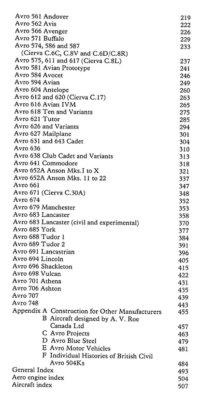 Avro Aircraft Since 1908: 2nd Revised Edition by AJ Jackson