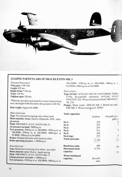 Avro Shackleton by John Chatres, Postwar Military Aircraft #3: 1986 Hardback & DJ Nr Fine