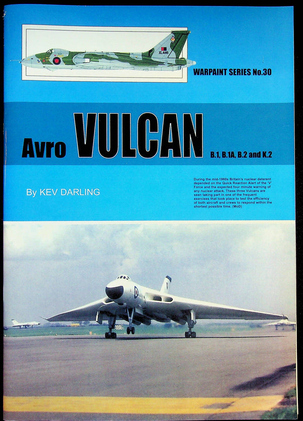 Avro Vulcan, NEW Warpaint #30 by K.Darling: History, 4-view, C&M, Sqns, 42 x 58cm Drawing