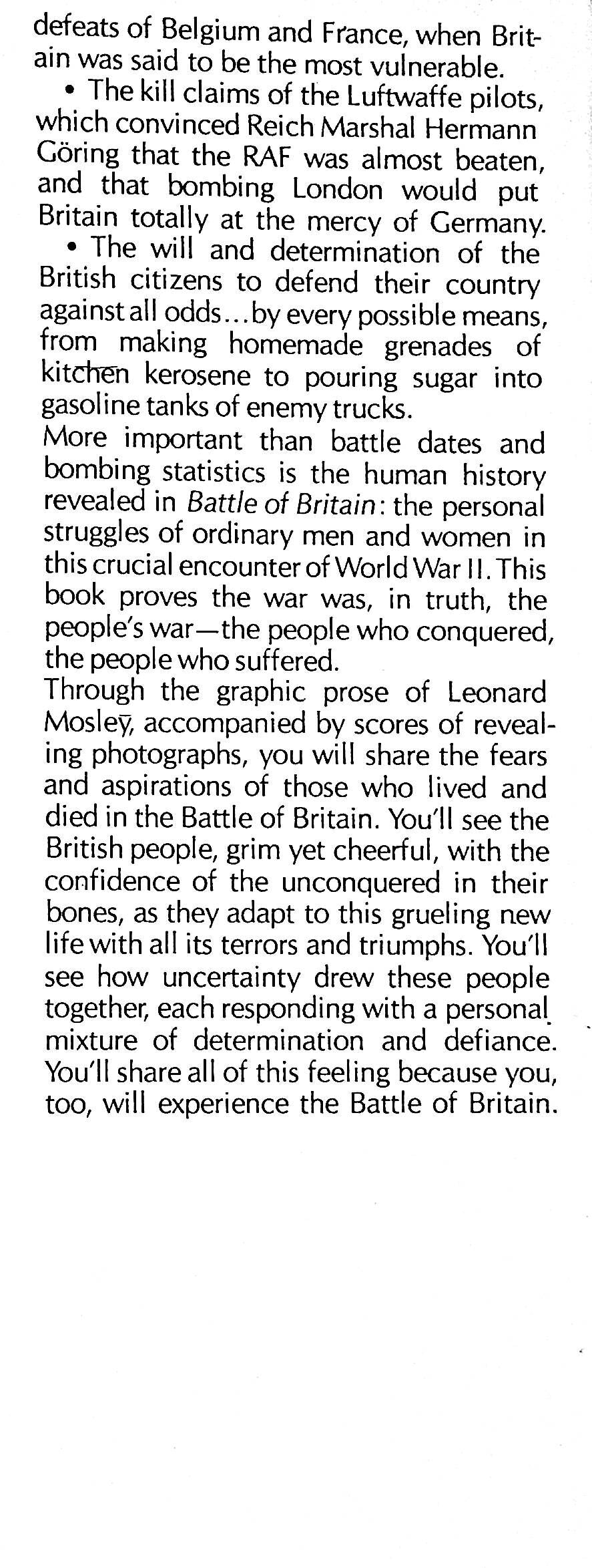 Battle of Britain: 1977 1st Edition Large Format Hardback + DJ