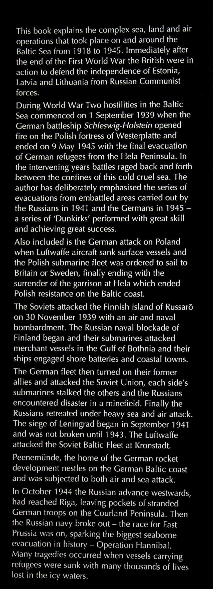 Battle of the Baltic, The Wars 1918-45 by Robert Jackson: NEW 2007 1st Edition Hardback