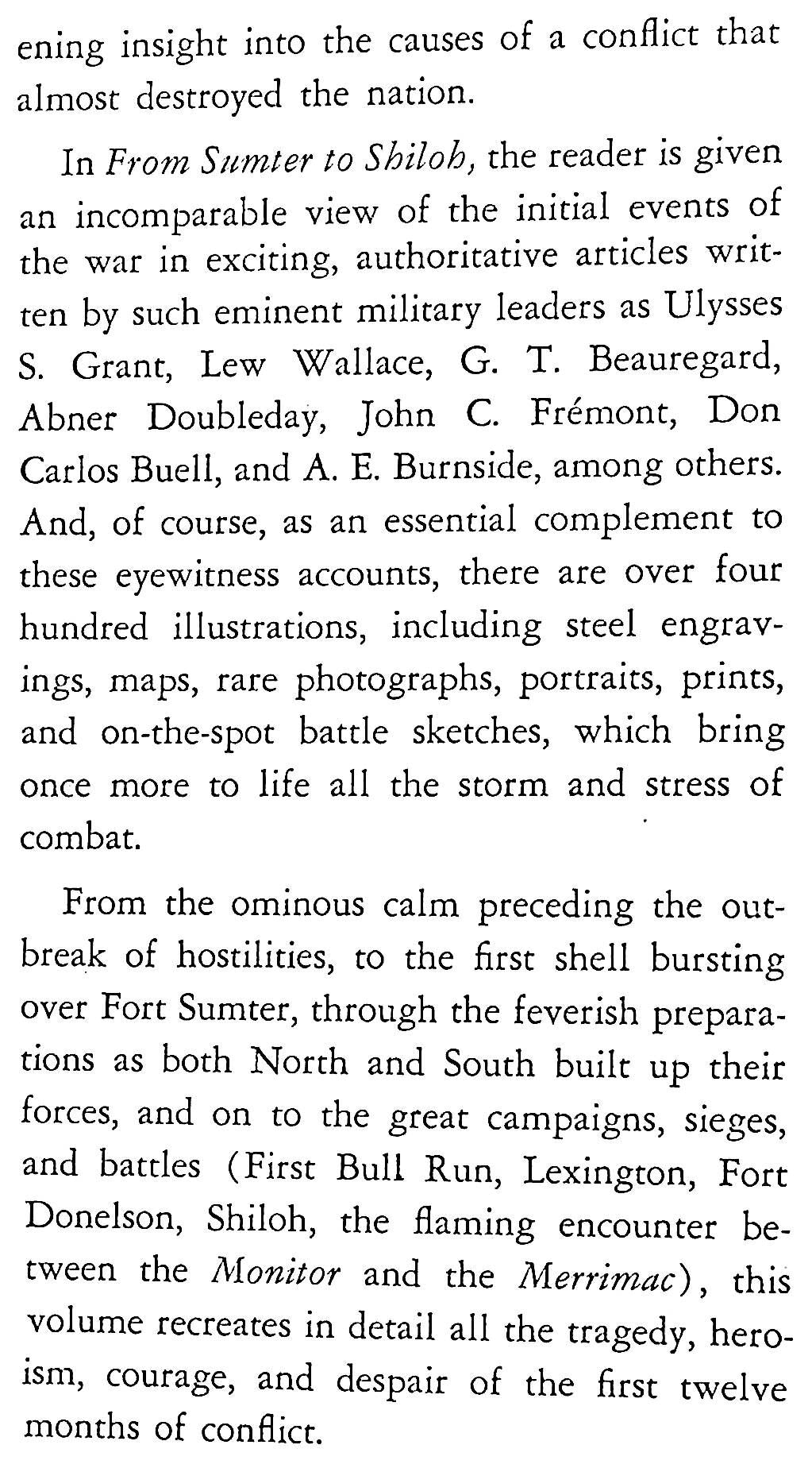 Battles and Leaders of the Civil War, Vol.I: NEW 1956 1st Edition 'From Sumter to Shiloh'