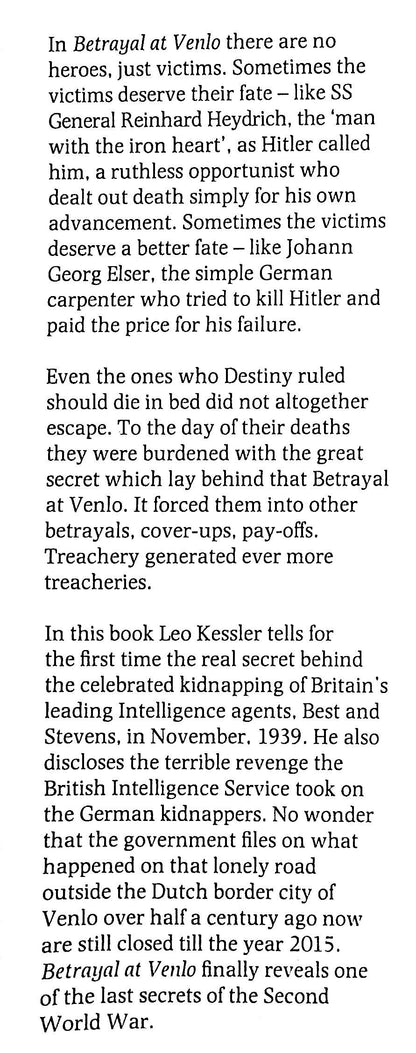 Betrayal at Venlo by Leo Kessler: NEW 1st 1991 Edition Hardback