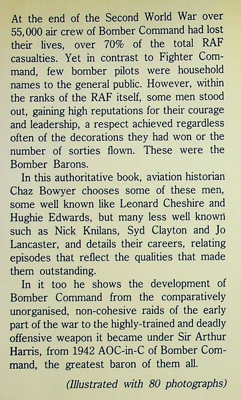 Bomber Barons by Chaz Bowyer: 1983 1st Edition Hardback ex-Special Forces Club