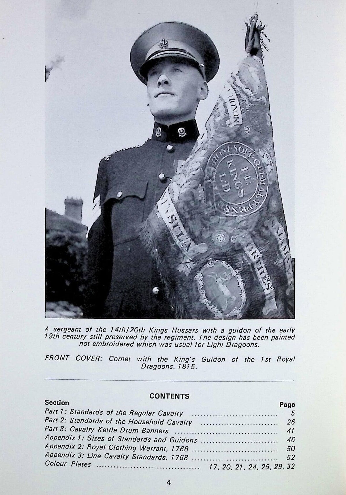 British Cavalry Standards by D.Lemonofides: 1971 First Edition Softcover Trade Paperback