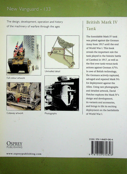 British Mark IV Tank by David Fletcher: NEW Osprey New Vanguard