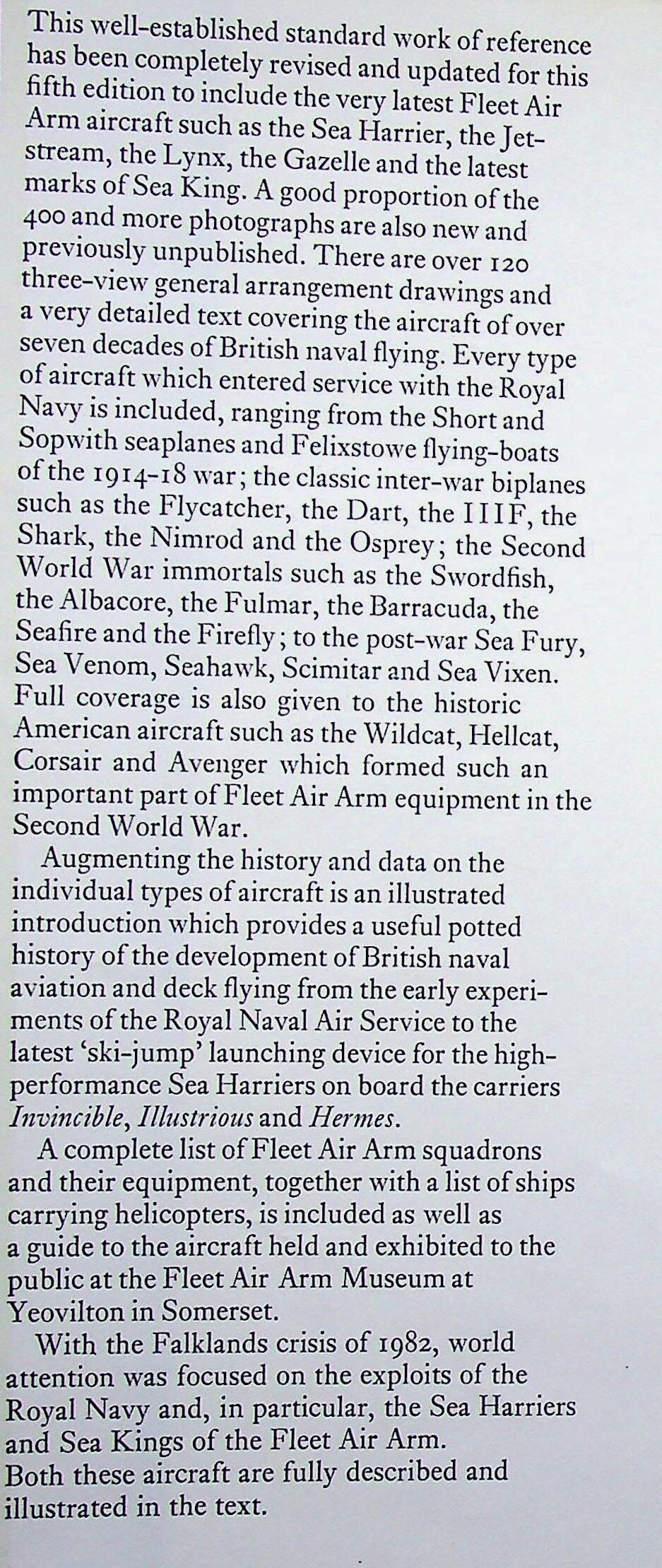 British Naval Aircraft Since 1912: 1982 hardback