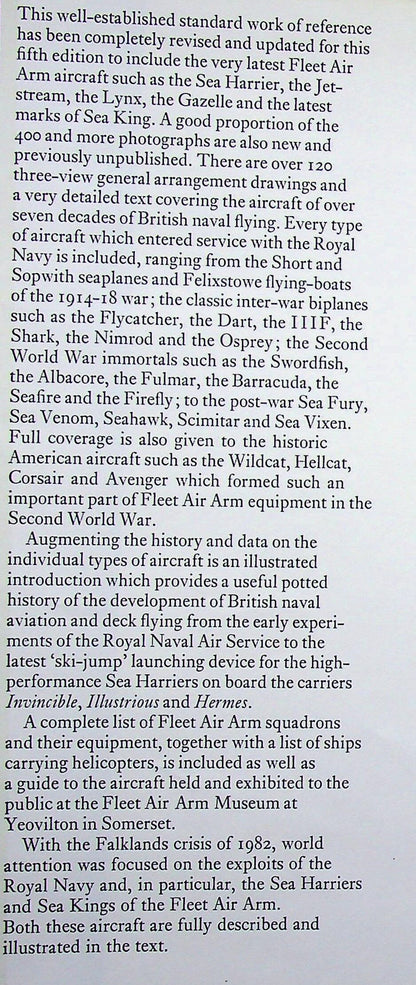 British Naval Aircraft Since 1912: 1982 hardback