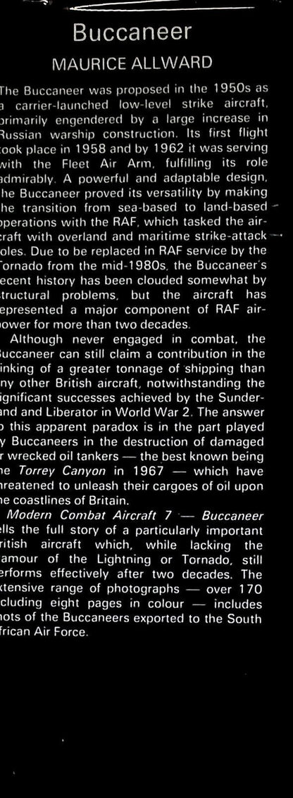 Buccaneer: Maurice Allwood 1981 1st edition hardback