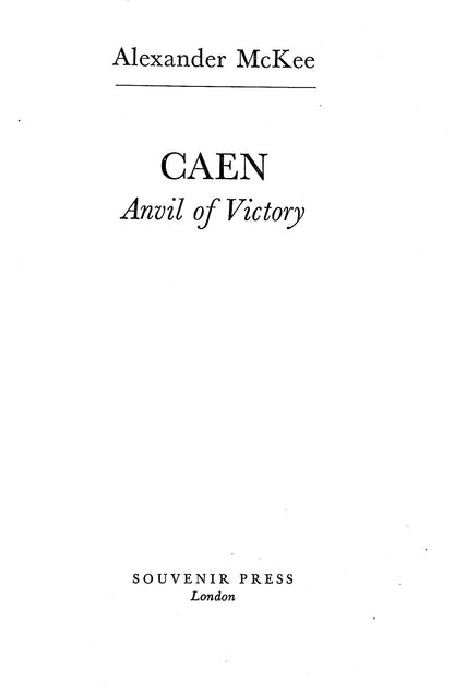 Caen: A McKee 1964 1st edition hardback