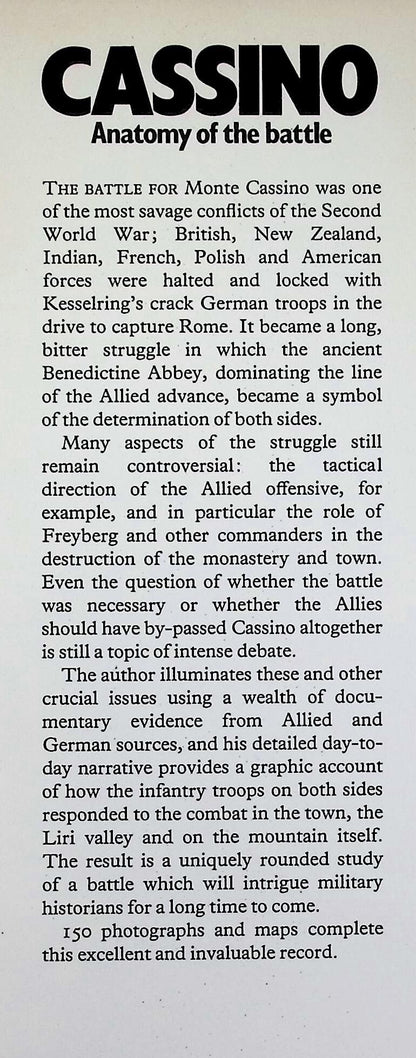 Cassino; Anatomy of A Battle by Janus Piekalkirwicz: NEW 1980 First Edition Hardback