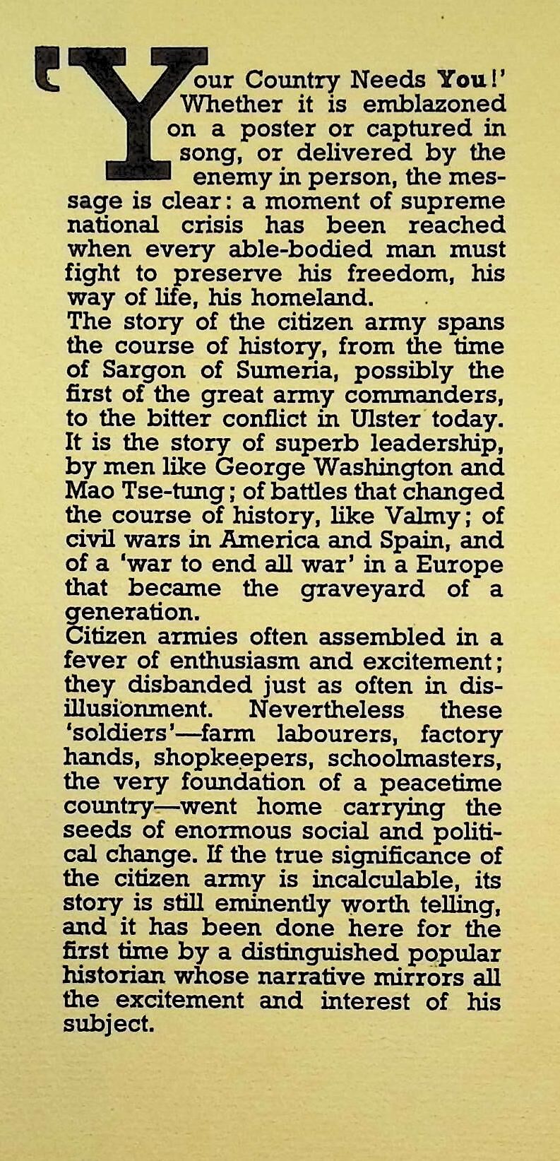 Citizen Armies by Jock Haswell: 1973 Hardback