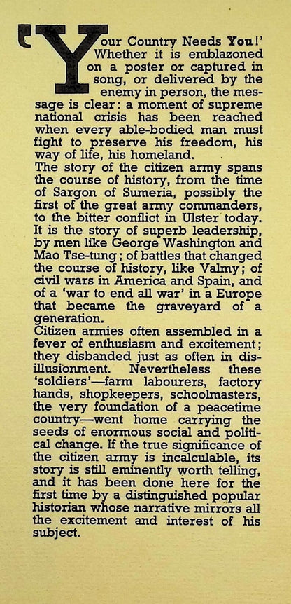 Citizen Armies by Jock Haswell: 1973 Hardback
