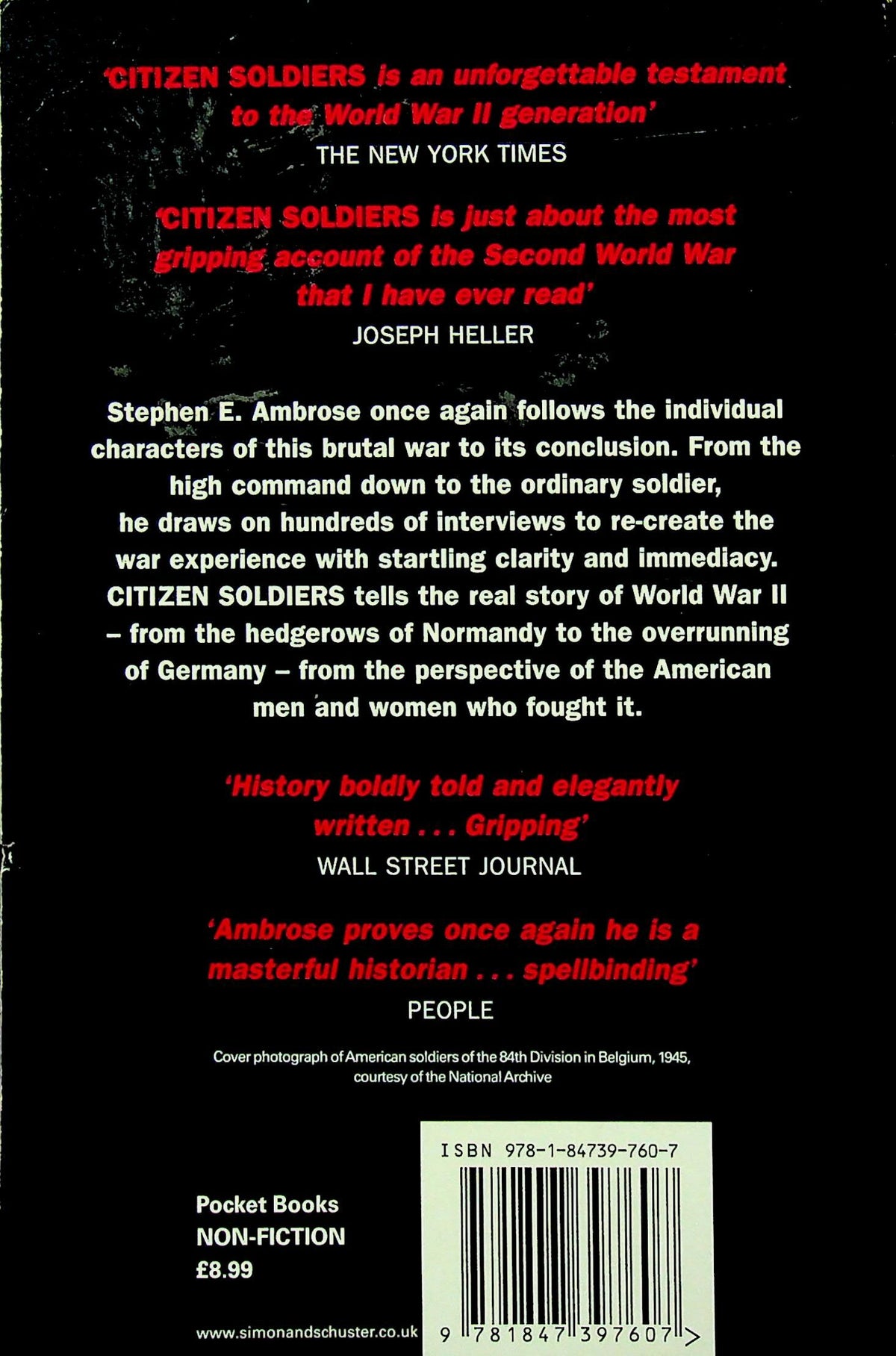 Citizen Soldiers: Stephen E Ambrose 2002 paperback