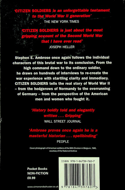 Citizen Soldiers: Stephen E Ambrose 2002 paperback