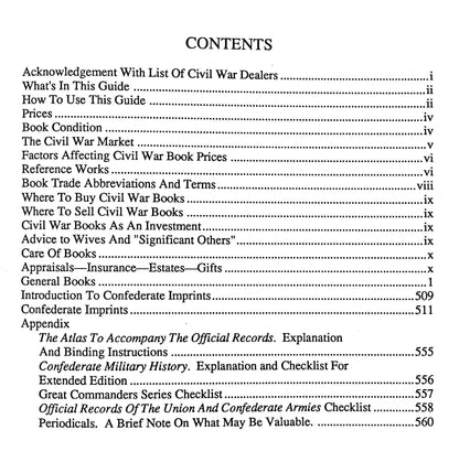Civil War Books by Tom Broadfoot: A Checklist with Advice/ NEW 1992 3rd Edition