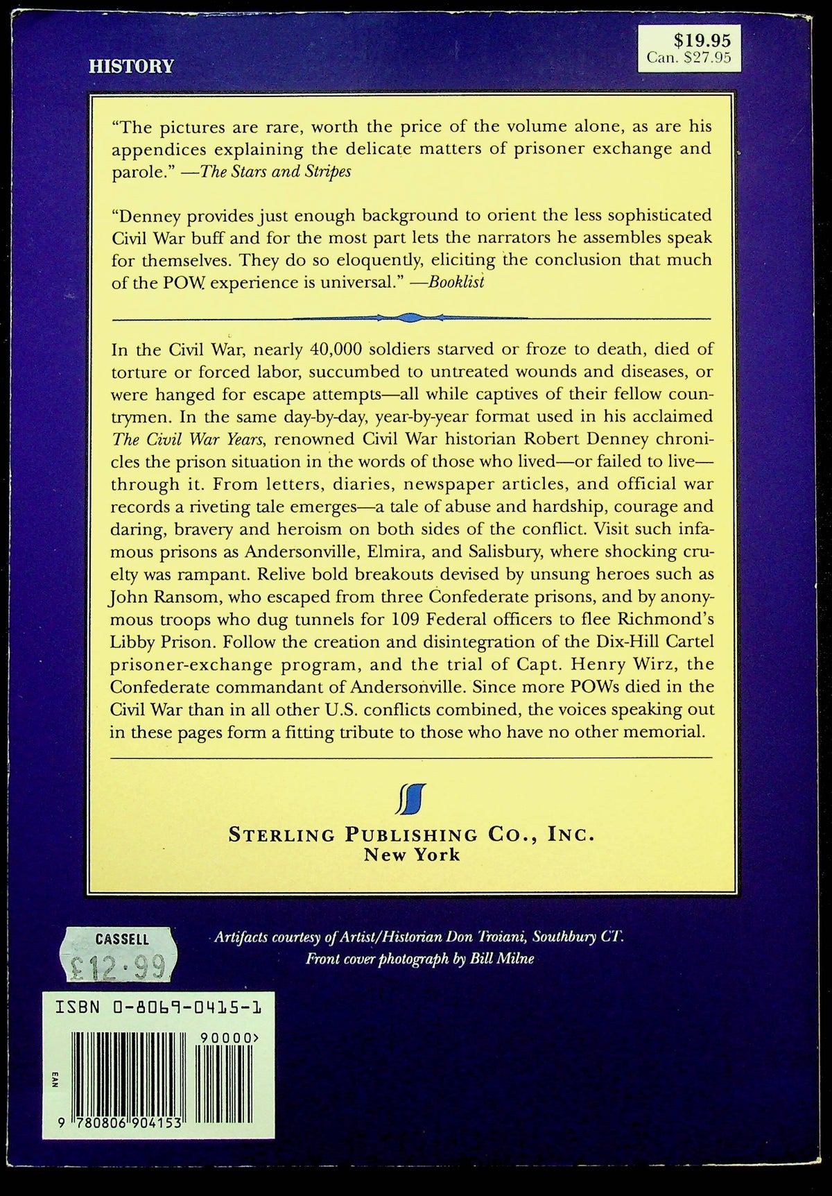 Civil War Prisons & Escapes, A Day-by-Day Chronicle by Robert E.Denney