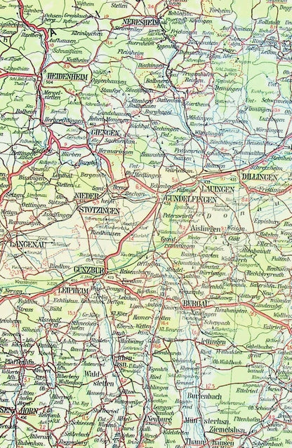 Continental Road Map Tour Atlas 1930s Selection: 9 Pre-War German City Regions