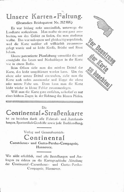 Continental Road Map Tour Atlas 1930s Selection: 9 Pre-War German City Regions