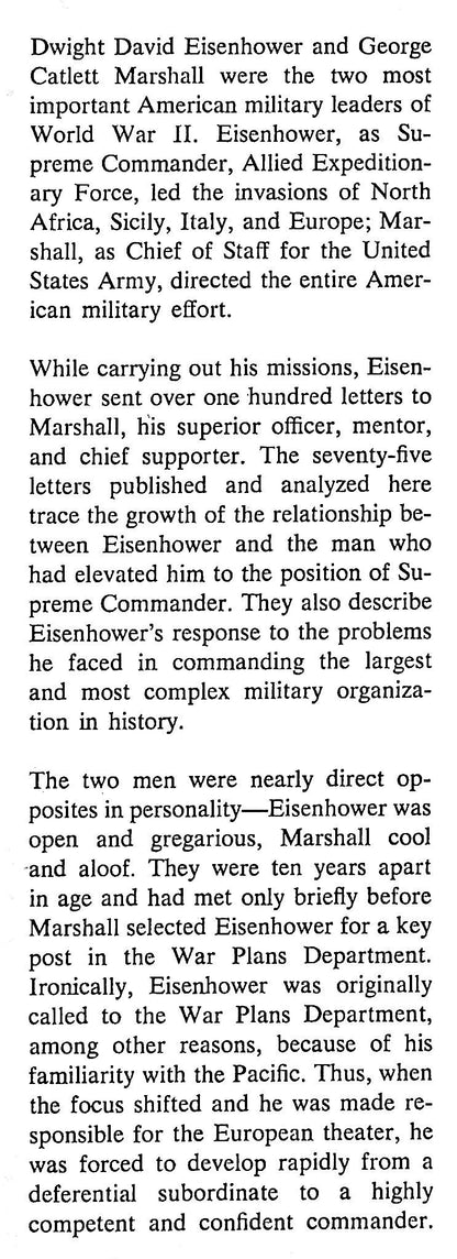 Dear General, Ike's Wartime Letters to Gen.Marshall by JP Hobbs: NEW 1971 1st Ed Hardcover