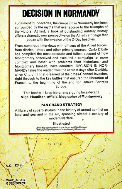 Decision in Normandy by Carli D'Este: 1984 1st Pan Paperback/ D-Day, Montgomery, Patton