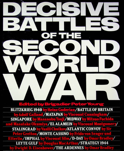 Decisive Battles of the Second World War ed.Brig.P.Young: NEW 1988 Lge Format Hardback