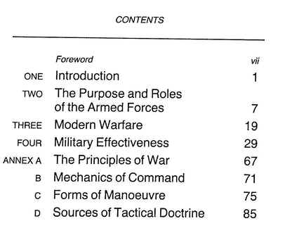 Design for Military Operations, The British Military Doctrine: from Chief of the Gen.Staff