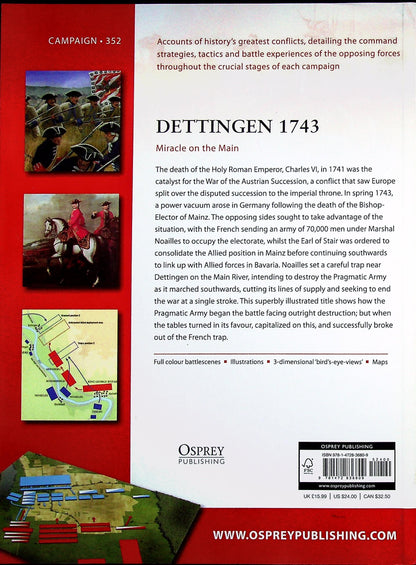 Dettingen 1743, Miracle on the main by M.McNally: Osprey Campaign Series