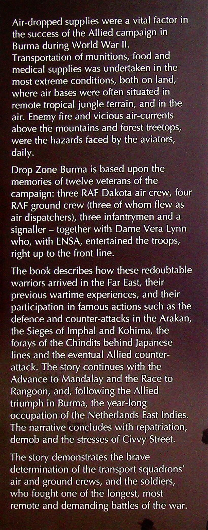 Drop Zone Burma by Roger Annett: NEW 2008 1st Edition Hardback