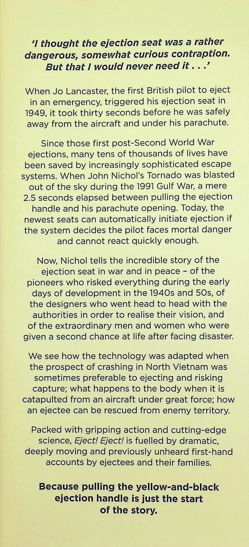 Eject! Eject!: John Nichol 2023 1st edition hardback