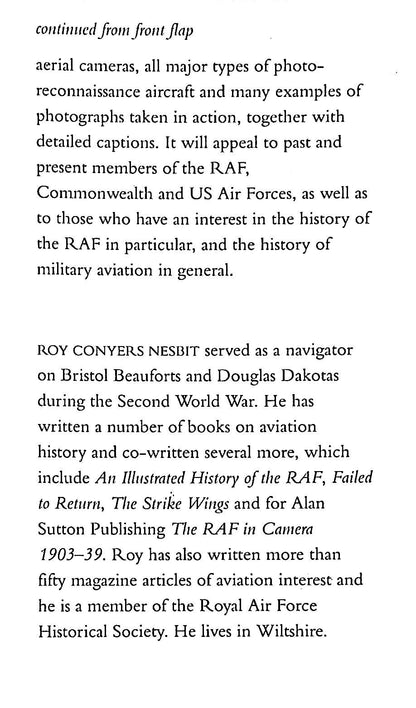 Eyes of the RAF;  A History of Photo-Reconnaissance by Roy C Nesbit: NEW 1996 First Ed HB