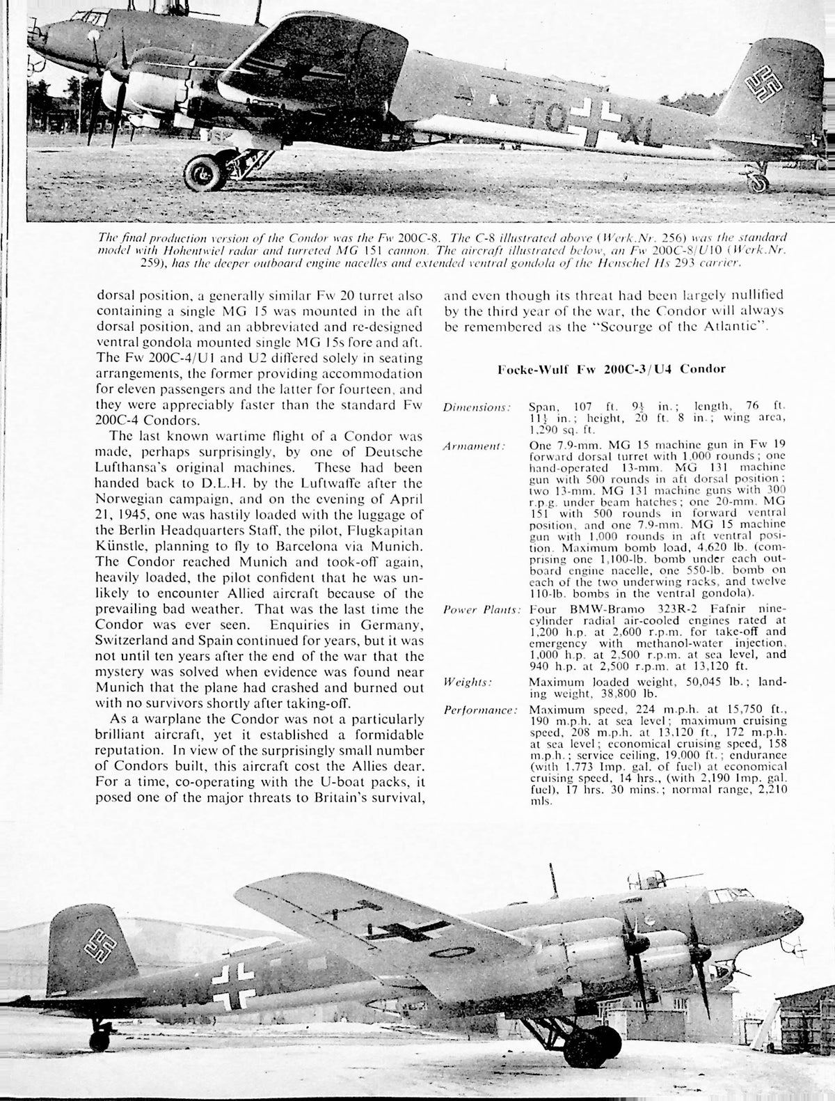 Famous Bombers of The Second World War by W Green: Second Series 1960 1st Ed Hb