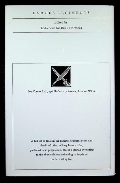 Famous Regiments; The Queen's Own Royal West Kent Regiment by Holloway: Signed 1973 1st Ed