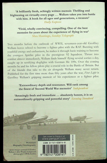 First Flight by Geoffrey Wellum: 2003 Penguin Paperback