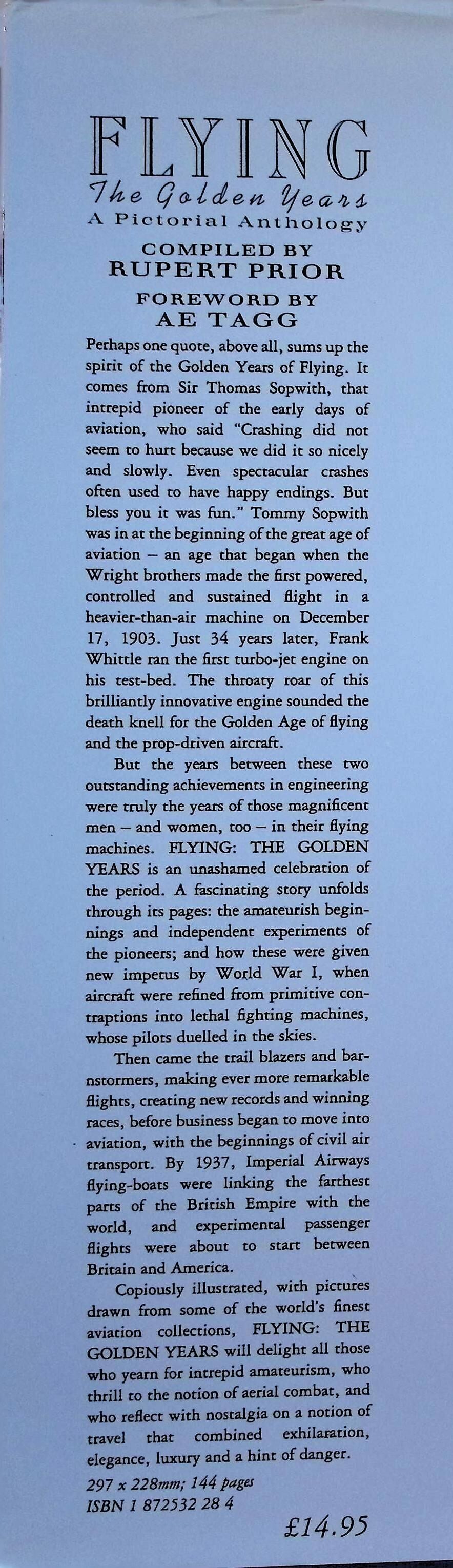 Flying the Golden Years by Rupert Prior: NEW 1991 First Edition Hardback