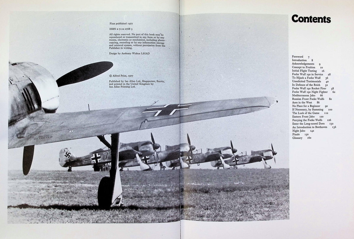 Focke Wulf 190 At War: Alfred Price 1977 1st edition hardback