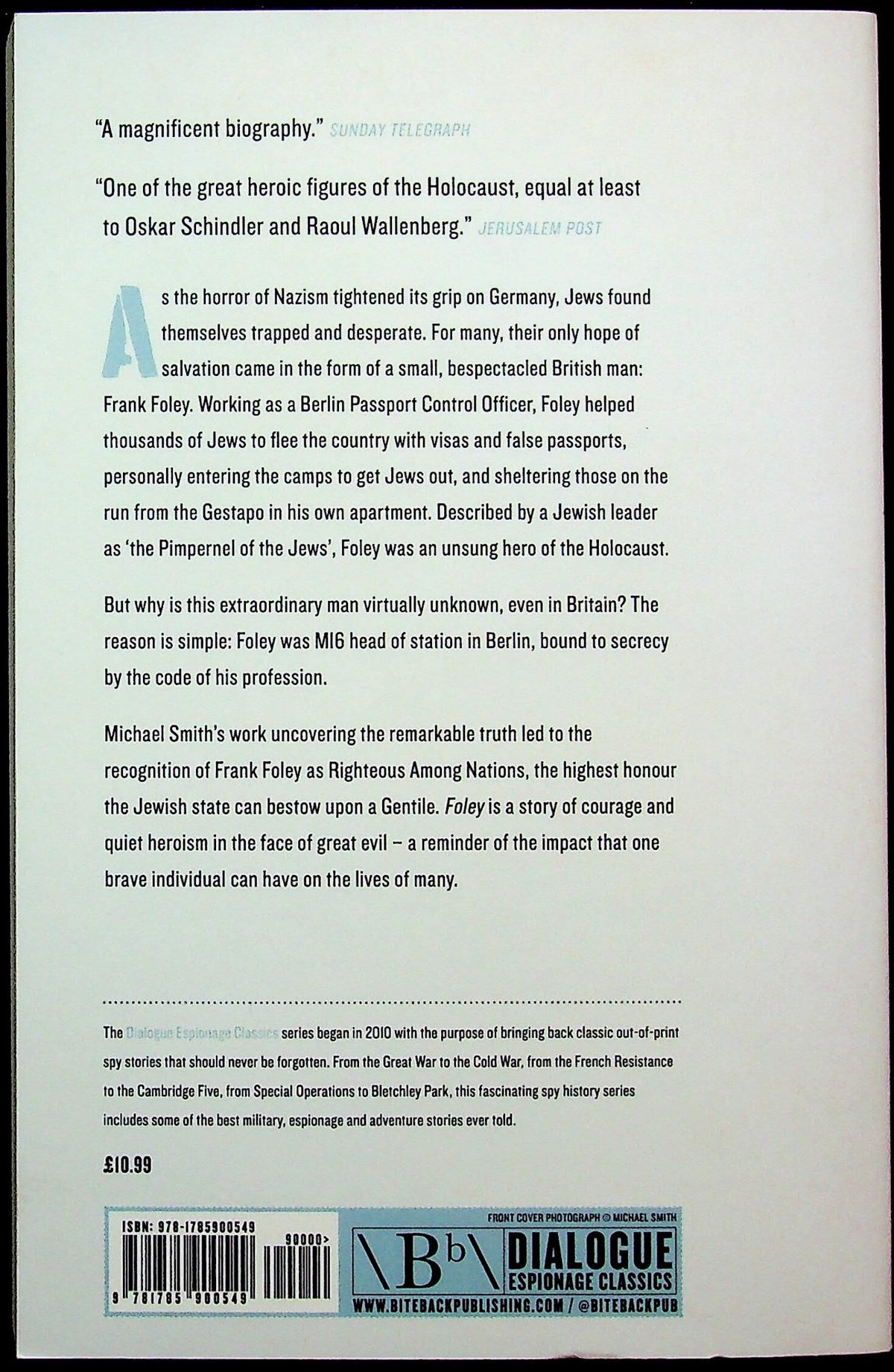 Foley, The Spy Who Saved 10,000 Jews by Michael Smith: NEW 2016 Paperback