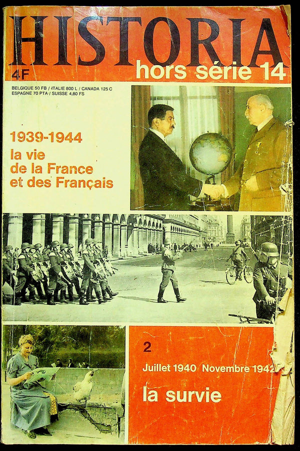 French Language Magazine: 'Survival 1940-1942' Historia - Hors Serie #14: September 1969