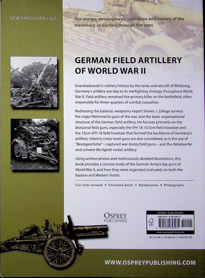 German Field Artillery of World War II: NEW Osprey New Vanguard