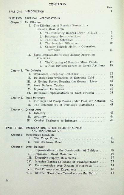 German Military Improvisations during the Russian Campaign: 1971 Translation from German