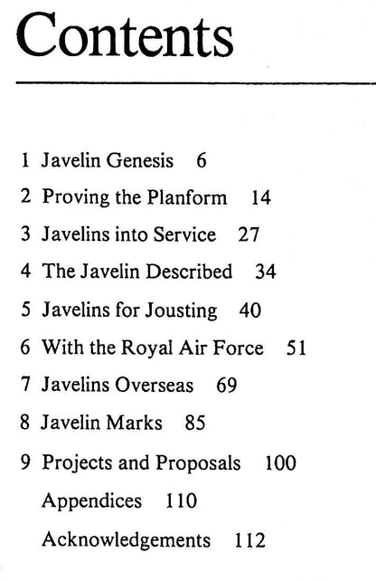 Gloster Javelin; Postwar Military aircraft 1 by Maurice Allward:  NEW 1983 First Ed. HB