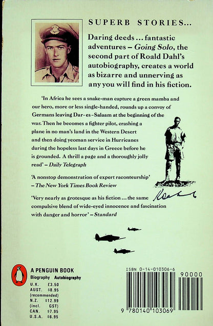 Going Solo by Roald Dahl: Autobiography Part 2