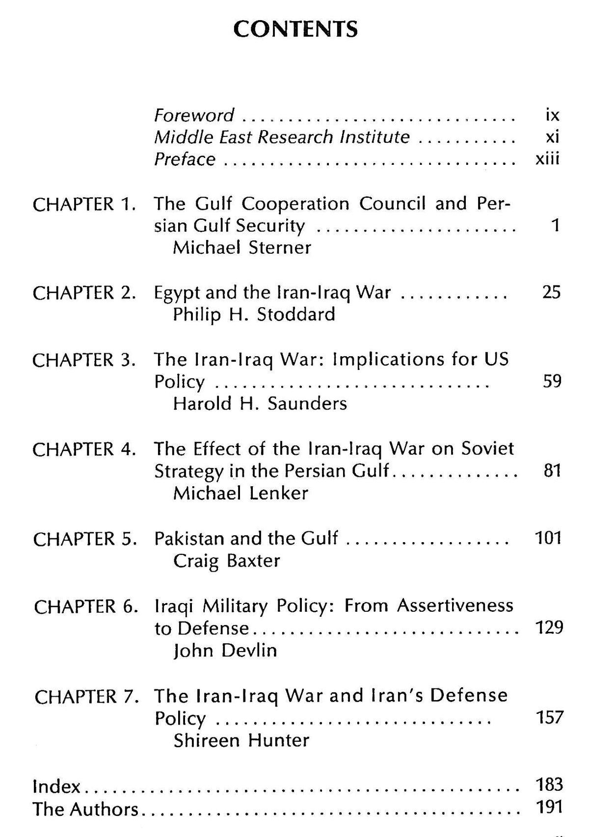 Gulf Security and the Iran-Iraq War Ed.Thomas Naff: NEW 1985 First Edition Softcover