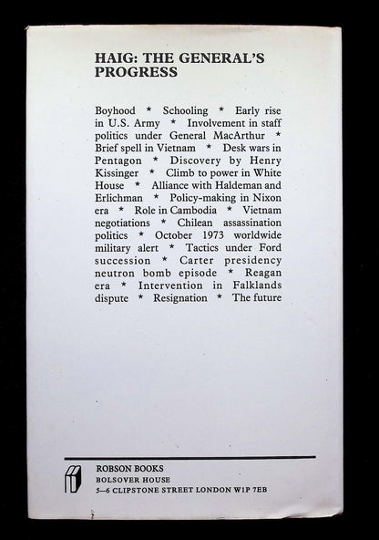 Haig; The General's Progress by Roger Morris: NEW 1982 First Edition