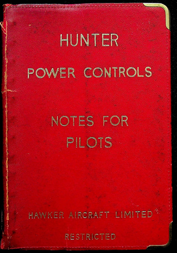 Hawker Hunter Power Controls Pilot's Notes: 1954 Original