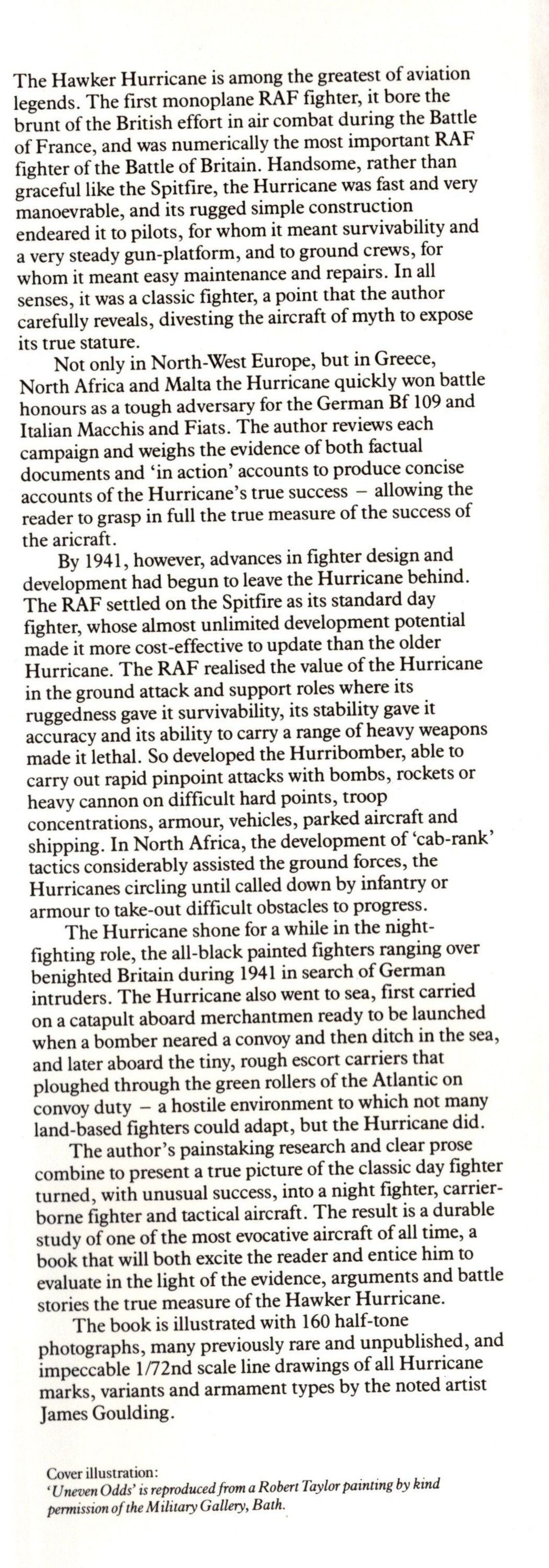 Hawker Hurricane by Robert Jackson: 1987 First Edition Hardback