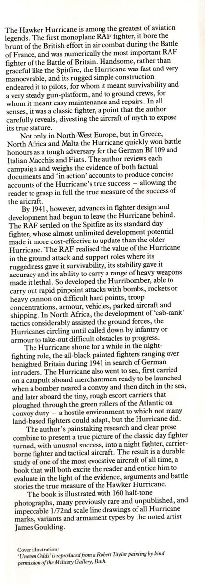 Hawker Hurricane by Robert Jackson: 1987 First Edition Hardback