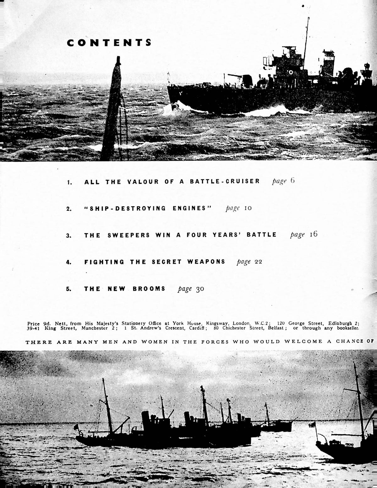 His Majesty's Minesweepers: Admiralty Account of WWII Operations/ Near Mint Copies