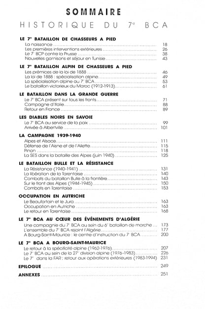 Historique Du 7e Bataillon de Chasseurs Alpins: 1994 1st Edition NEW Large Softback