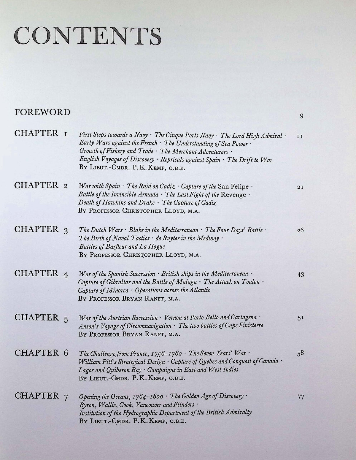 History of The Royal Navy by Peter Kemp: 1969 First Edition Hardback